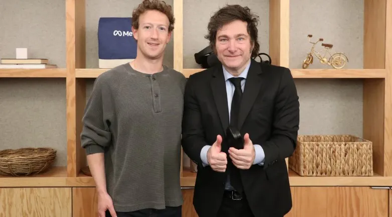Milei con Marck Zuckerber