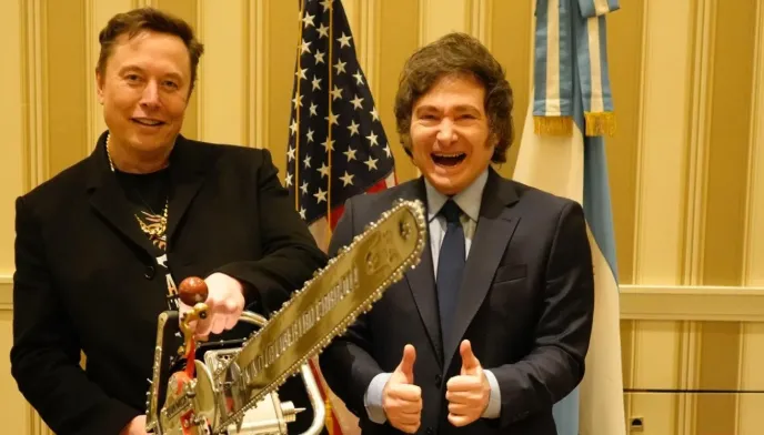 Musk Milei motosierra
