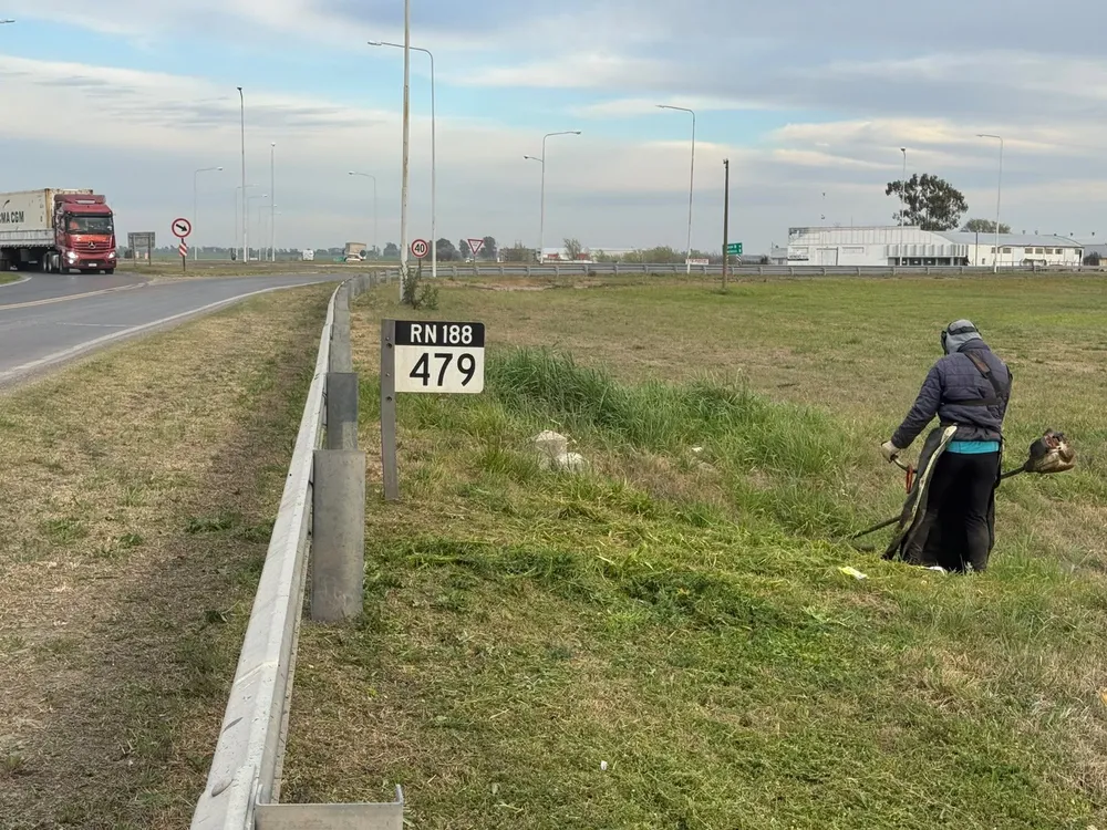 corte pasto ruta rotonda 2