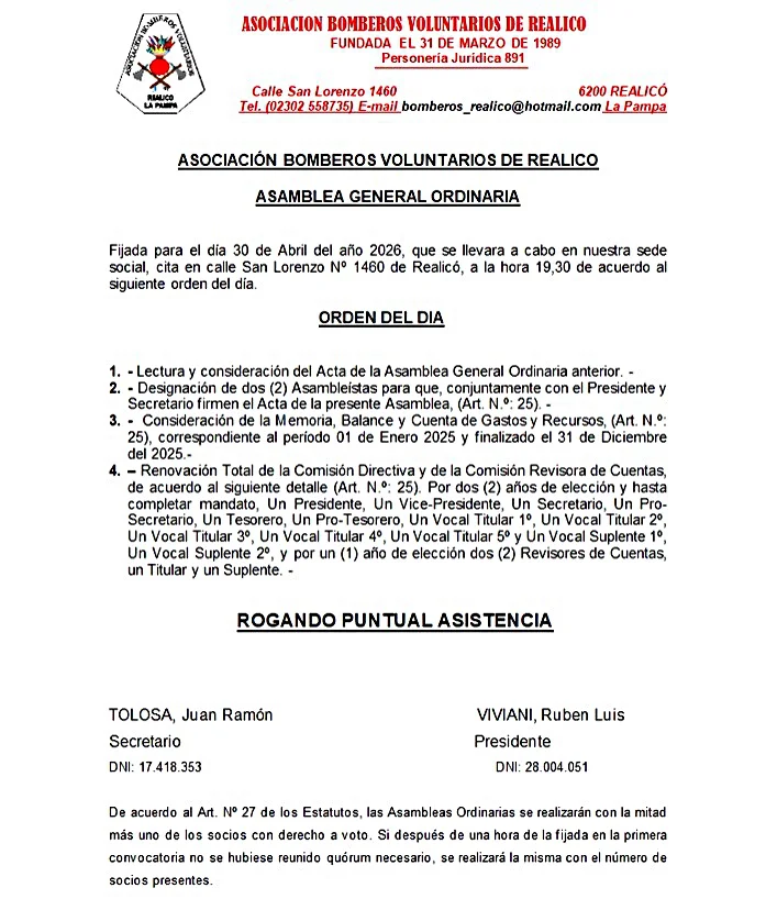 BOMBEROS CONVOCATORIA 2026