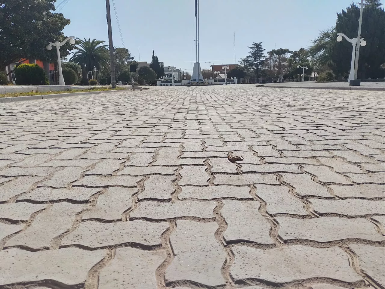adoquinado plaza Realicó 1
