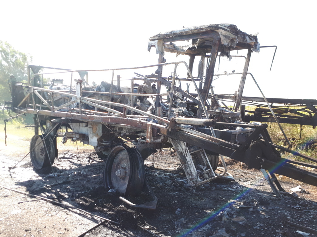 fumigadora incendiada