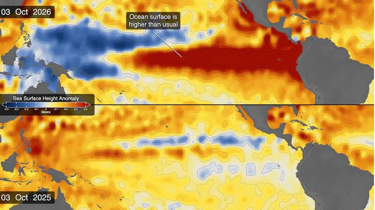 el niño calentamiento mar